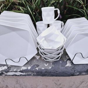 24 pcs hexagonal dinner set